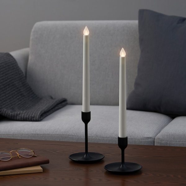 ADELLOVTRAD LED蜡烛,白色/室内,28厘米