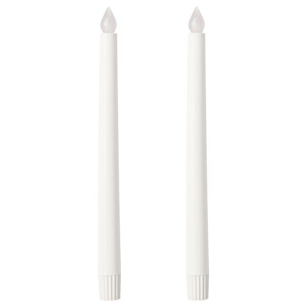 ADELLOVTRAD LED蜡烛,白色/室内,28厘米
