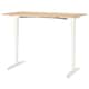 BEKANT办公桌坐/站、白染色橡木单板/白色,160 x80厘米