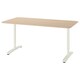 BEKANT桌子,白橡木单板染色/白色,160 x80厘米