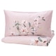 BERGBRAKEN被套和枕套,粉红色/花卉图案240 x220/50x80厘米