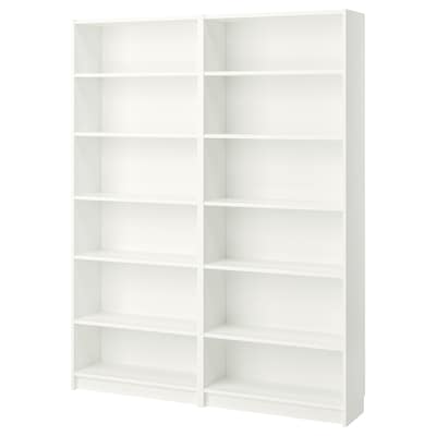 比利书柜,白色,160 x28x202厘米