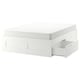 BRIMNES床框架存储,白色/ Lonset 140 x200型cm