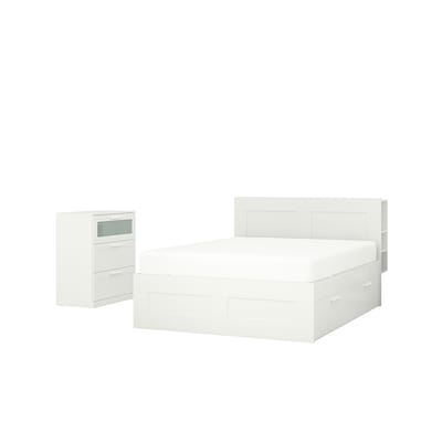 BRIMNES卧室家具,组2,白色,180 x200型cm