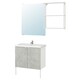 ENHET / TVALLEN浴室家具,11,具体效果/白色Pilkan丝锥,84 x43x87厘米