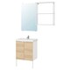 ENHET / TVALLEN浴室家具,11,橡树效应/白色Pilkan丝锥,64 x43x87厘米