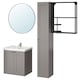 ENHET / TVALLEN浴室家具的13集,灰色框/无烟煤Pilkan利用64 x43x65厘米