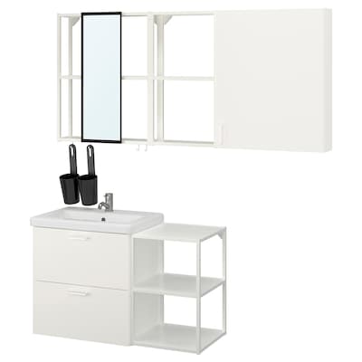 ENHET / TVALLEN浴室家具,18,白色/ Pilkan利用102 x43x65厘米