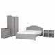 HAUGA卧室家具、组5、Vissle灰色180 x200型cm
