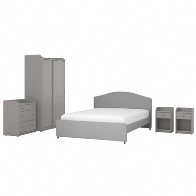 HAUGA卧室家具、组5、Vissle灰色160 x200型cm