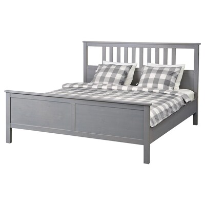 HEMNES床框架,灰色的彩色,160 x200型cm