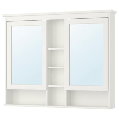 HEMNES镜柜2门,白色,120 x98厘米