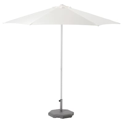 HOGON阳伞和基地,白色/ Huvon深灰色,270厘米