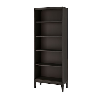 IDANAS书柜、黑棕色染色,81 x39x211厘米