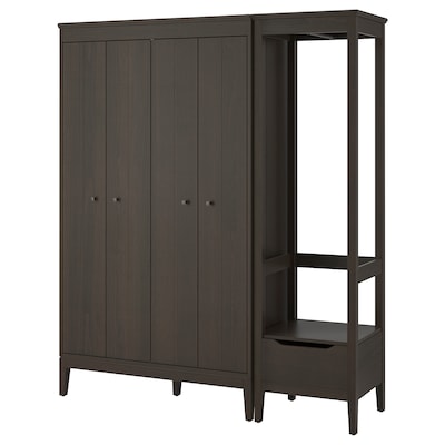 IDANAS衣柜组合、深棕色、180 x59x211厘米