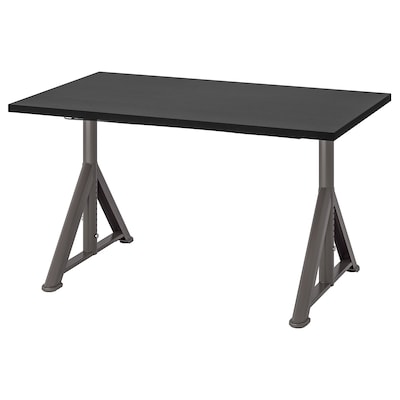 IDASEN办公桌,黑色/深灰色120 x70厘米