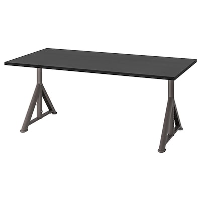 IDASEN办公桌,黑色/深灰色160 x80厘米