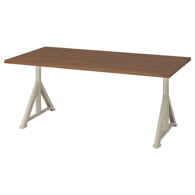 IDASEN办公桌,棕色/米色160 x80厘米