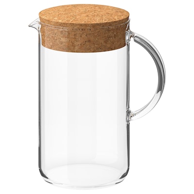 亚博平台信誉怎么样宜家365 +罐盖子,透明玻璃/软木,1.5 l