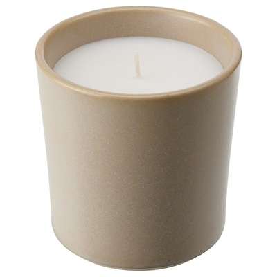 JAMLIK香味蜡烛在陶瓷罐子,香草/浅肤色,50小时