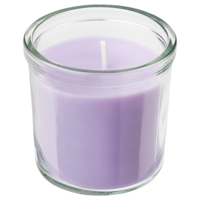 JAMNMOD带香味的蜡烛在玻璃、香豌豆/紫色,20小时