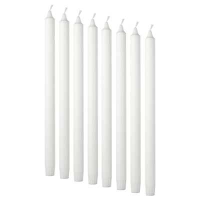 JUBLA无味蜡烛,白色,35厘米