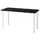 LAGKAPTEN /阿办公桌,黑褐色/白色,140 x60厘米
