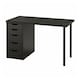 LAGKAPTEN /亚历克斯办公桌,黑褐色或黑色,120 x60厘米