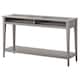 LIATORP型桌案,灰色/玻璃133 x37厘米