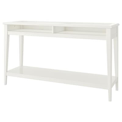 LIATORP型桌案,白色/玻璃133 x37厘米