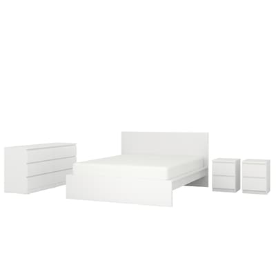 白垩土卧室家具,组4,白色,180 x200型cm