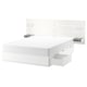 NORDLI床框架w存储和床头板,白色,160 x200型cm