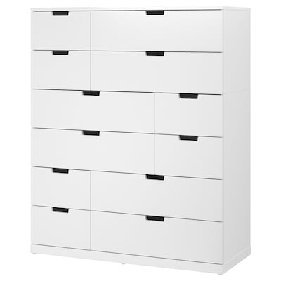 NORDLI有12个抽屉的柜子,白色,120 x145厘米