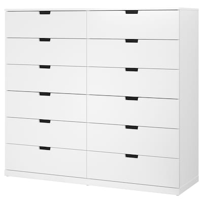 NORDLI有12个抽屉的柜子,白色,160 x145厘米