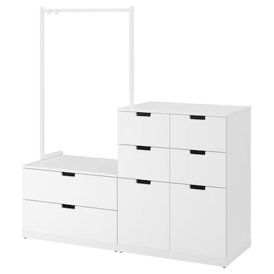 NORDLI有8个抽屉的柜子,白色,160 x169厘米