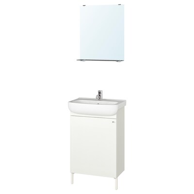 NYSJON / BJORKAN浴室家具,组5,白色/ Pilkan丝锥,54 x40x98厘米