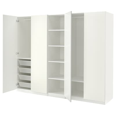 罗马/ FORSAND衣柜,白色/白色,250 x60x201厘米