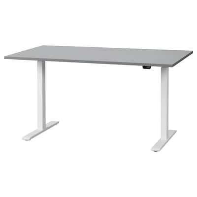 RODULF办公桌坐/站,灰色/白色,140 x80厘米
