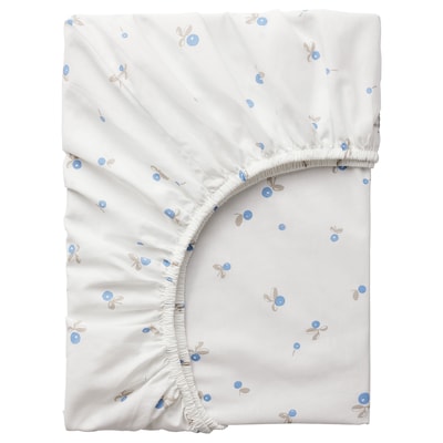 RODHAKE床床套,白/蓝莓图案,x120 60厘米