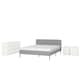 SLATTUM / KULLEN卧室家具,组4,Knisa浅灰色/白色,160 x200型cm