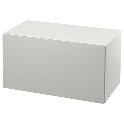 SMASTAD板凳与玩具存储、白色/灰色90 x52x48厘米
