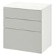 SMASTAD / PLATSA有3个抽屉的柜子,白色/灰色,x42x63 60厘米