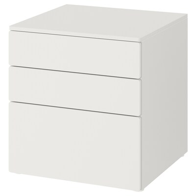 SMASTAD / PLATSA有3个抽屉的柜子,白色/白色,x57x63 60厘米