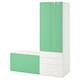 SMASTAD / PLATSA存储组合,白色绿色/台,150 x57x181厘米