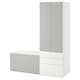 SMASTAD / PLATSA存储组合,白色灰色/板凳,150 x57x181厘米
