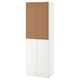 SMASTAD / PLATSA衣柜,白色软木/ 2衣服rails, x42x181 60厘米