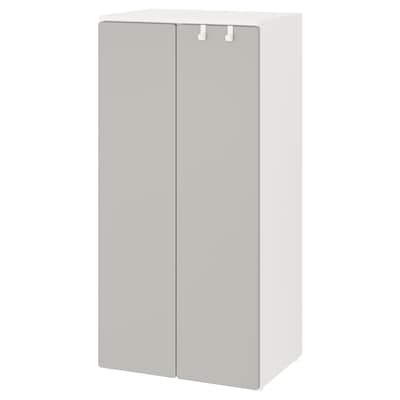 SMASTAD / PLATSA衣柜,白色/灰色,x42x123 60厘米