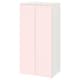 SMASTAD / PLATSA衣柜、白/浅粉色,x42x123 60厘米
