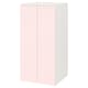 SMASTAD / PLATSA衣柜、白/浅粉色,x57x123 60厘米