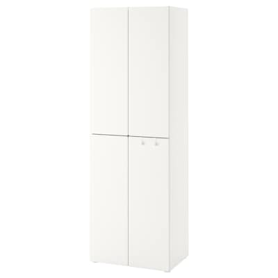 SMASTAD / PLATSA衣柜,白色白色/ 2衣服rails, x42x181 60厘米